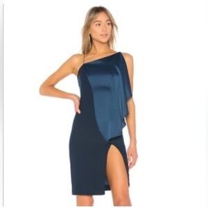 Size 6 AQ/AQ Blue‎ one shoulder dress